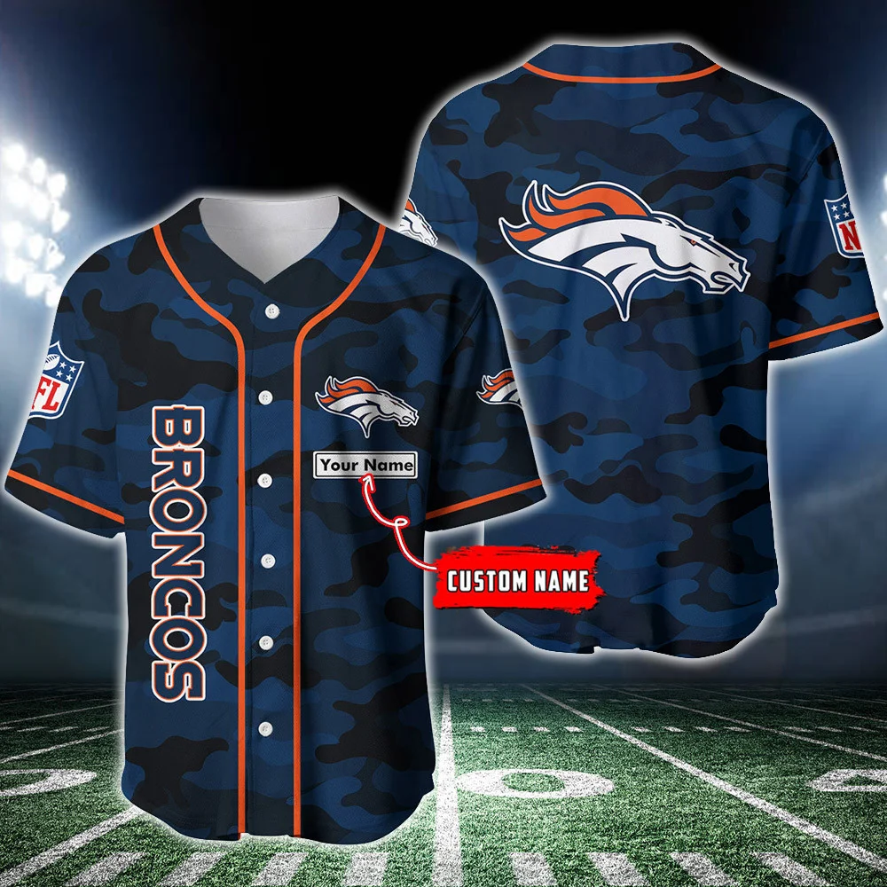 Denver Broncos Personalized Baseball Jersey 227