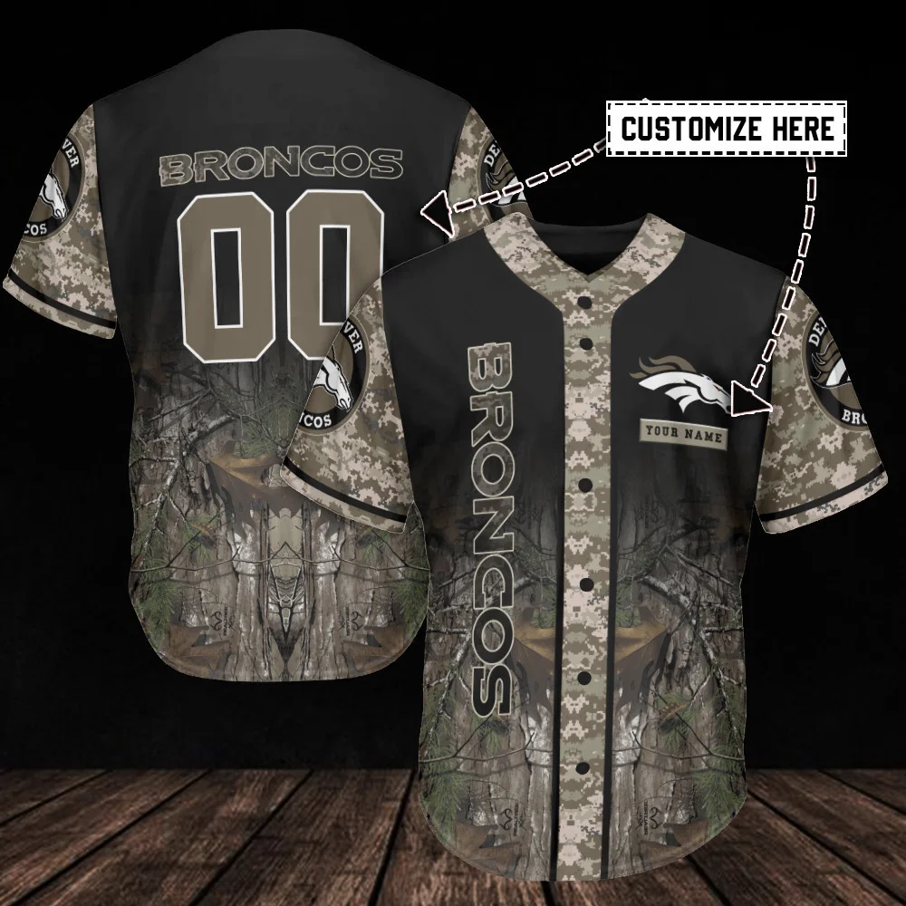 Denver Broncos Personalized Baseball Jersey 380
