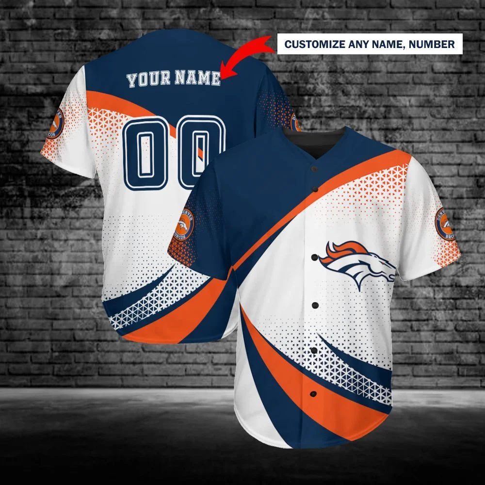 Denver Broncos Personalized Baseball Jersey 230