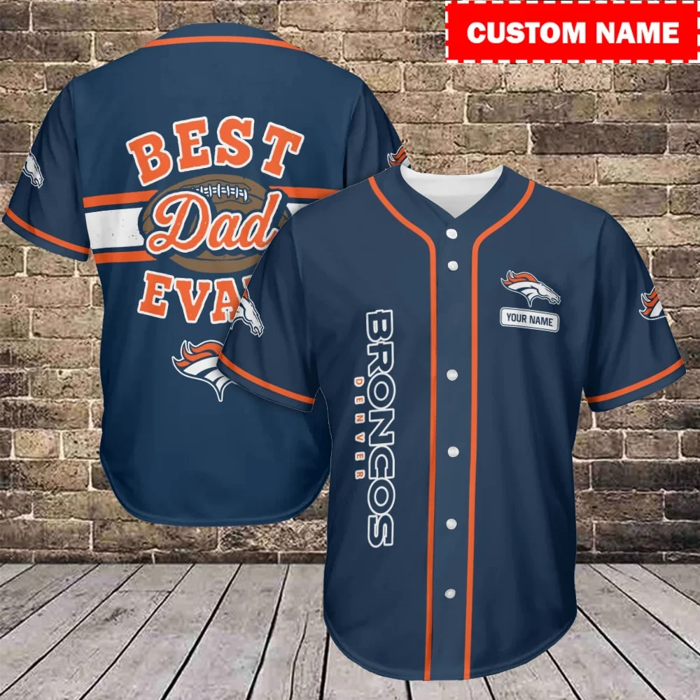 Denver Broncos Personalized Baseball Jersey 774