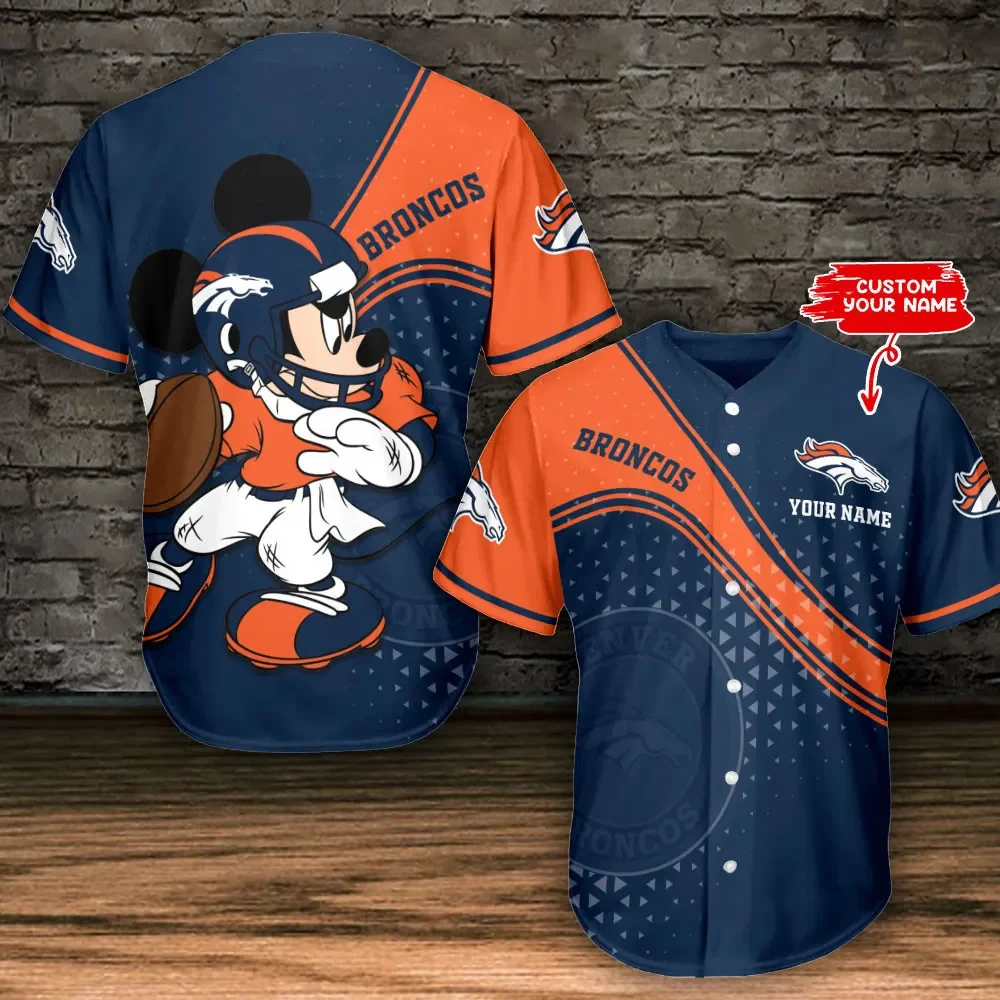 Denver Broncos Personalized Baseball Jersey 344