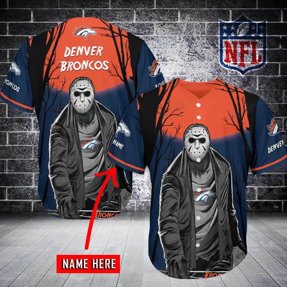Denver Broncos Personalized Baseball Jersey 296