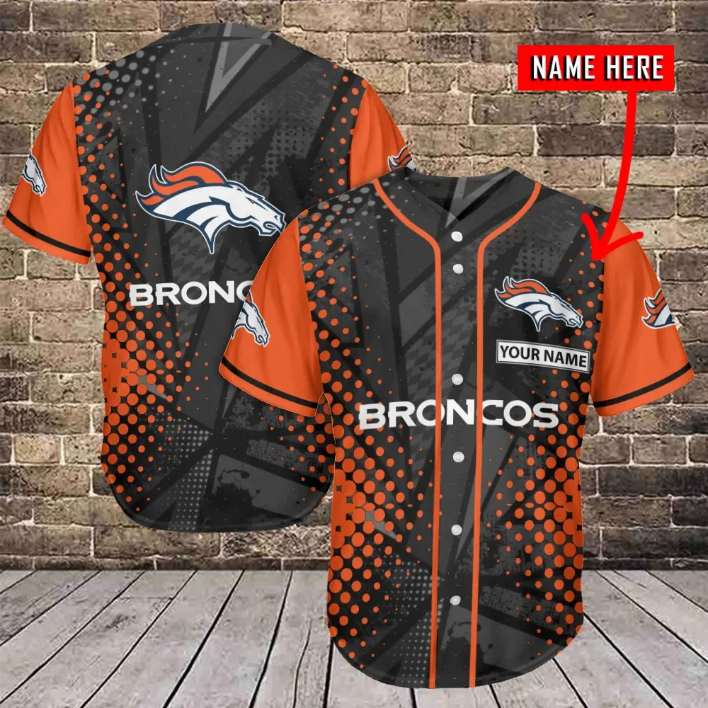 Denver Broncos Personalized Baseball Jersey 422