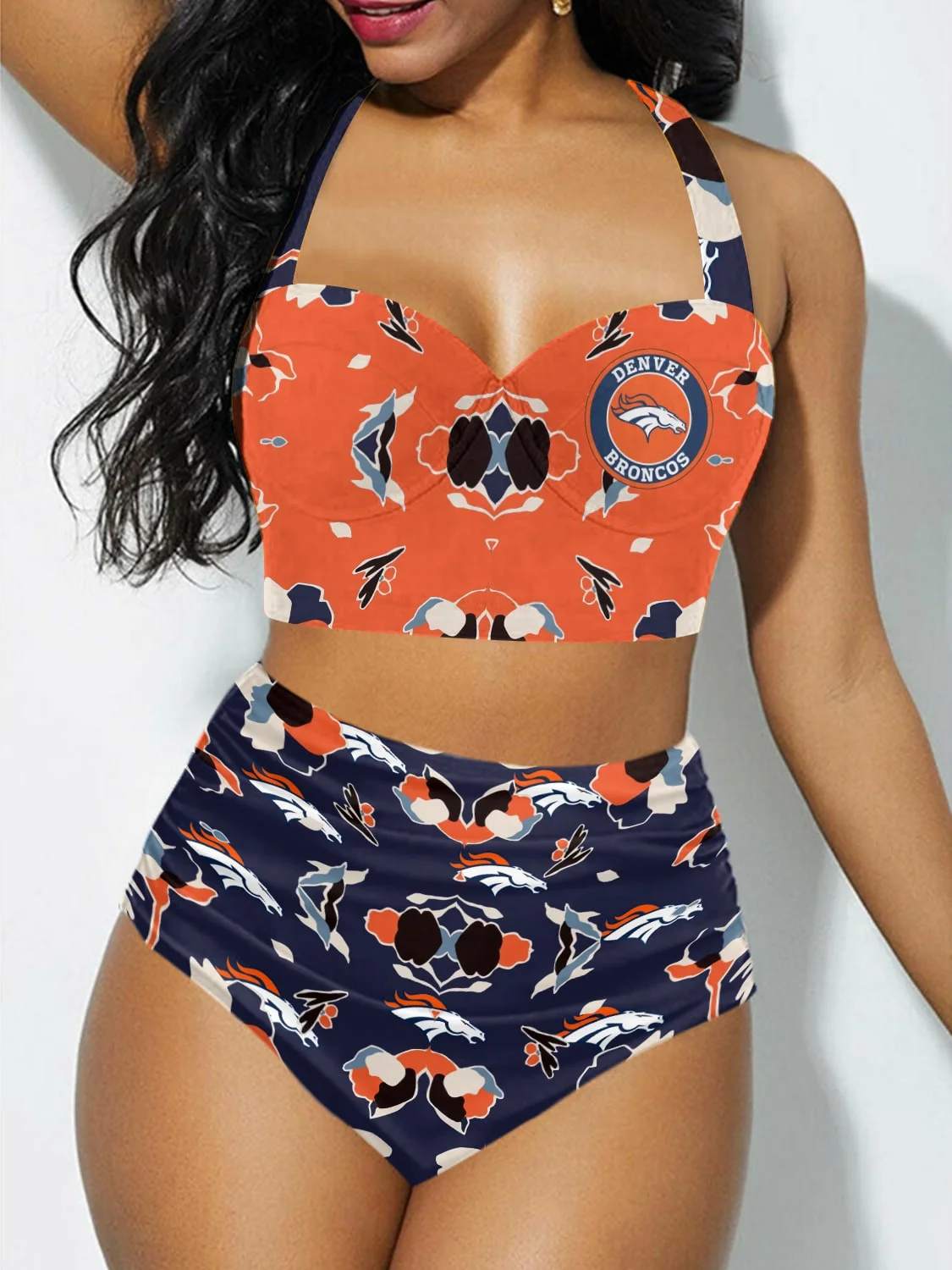 Denver Broncos Sexy Print Bikini Swimsuit St4923