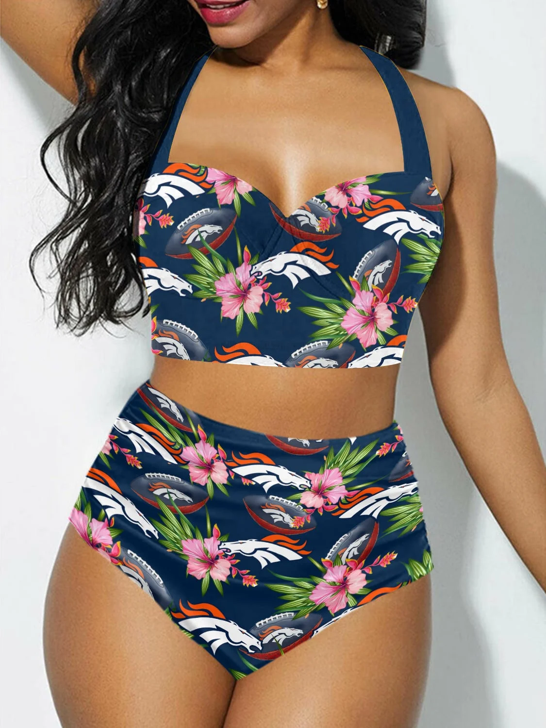 Denver Broncos Sexy Print Bikini Swimsuit St4139