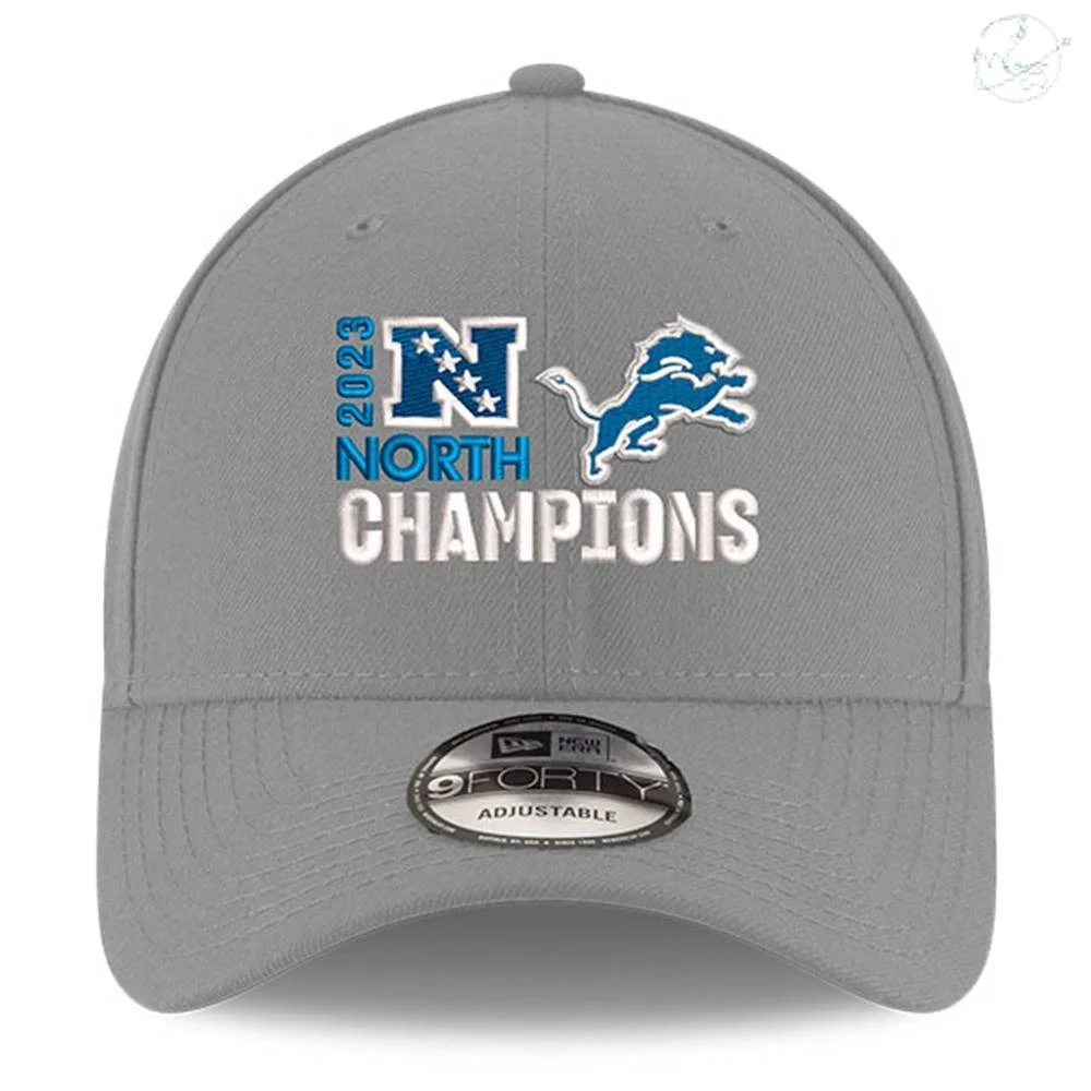 Detroit Lions 2023 NFC North Division Champions Graphite Cap