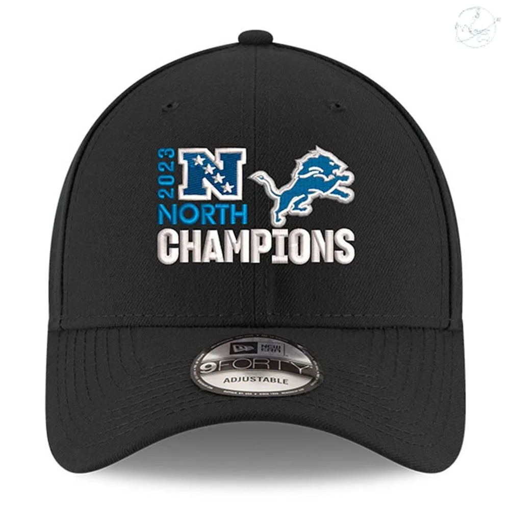 Detroit Lions 2023 NFC North Division Champions Black Cap