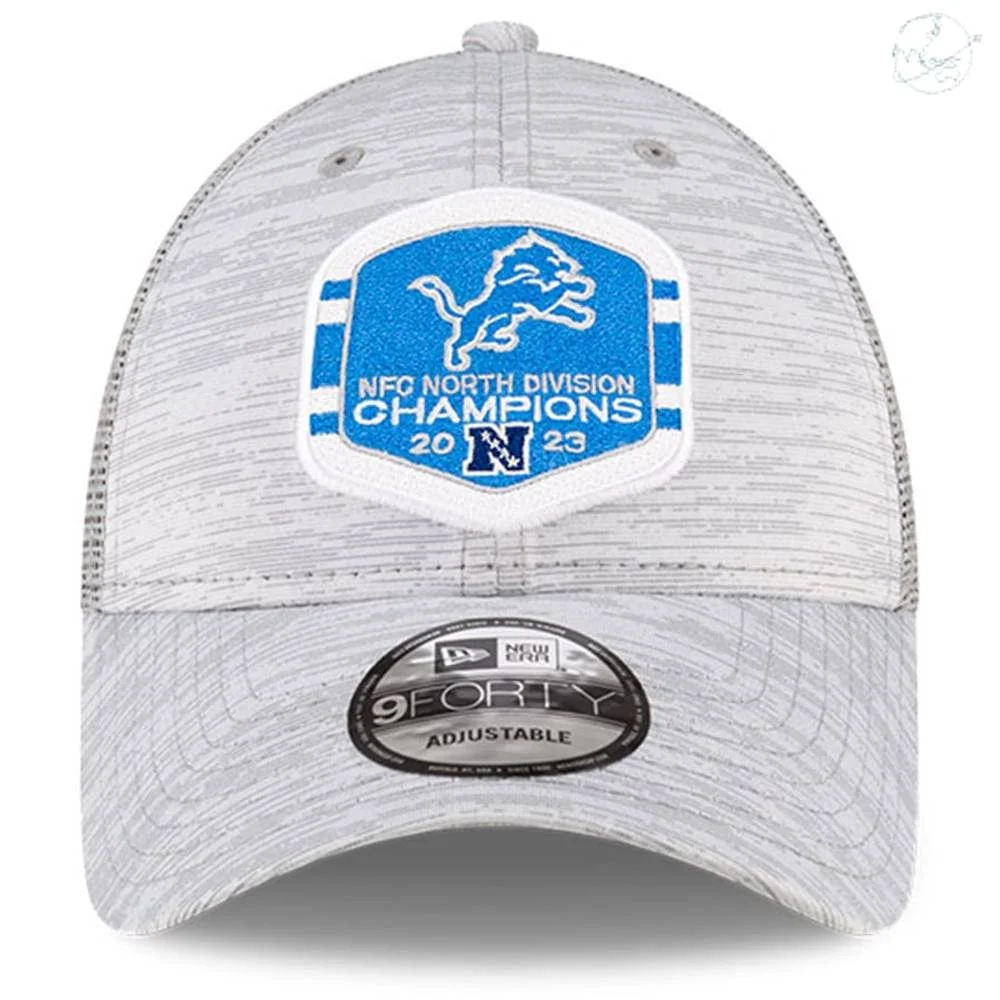 Detroit Lions 2023 NFC North Division Champions Locker Room Hat - Heather Gray