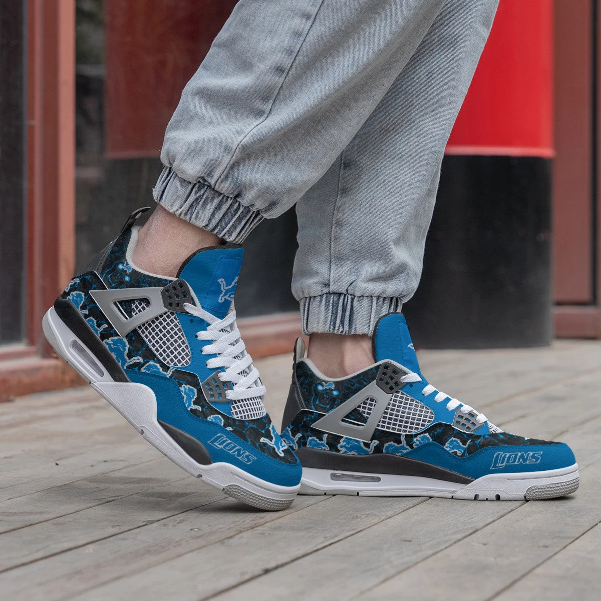 Detroit Lions AJ4 Sneakers 3
