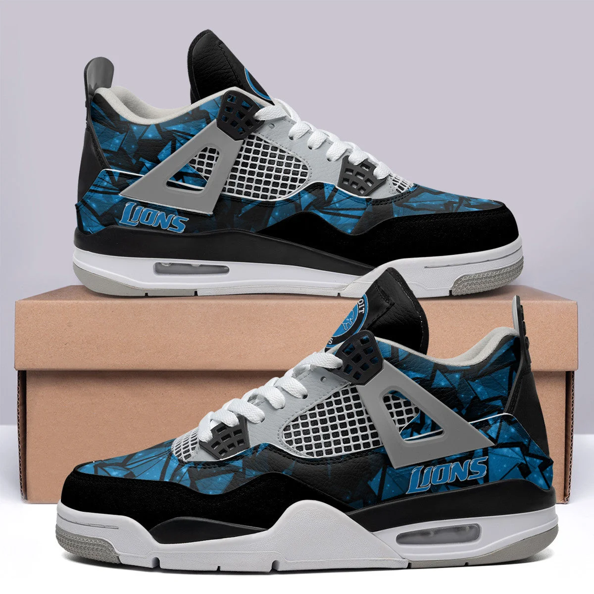 Detroit Lions AJ4 Sneakers 9