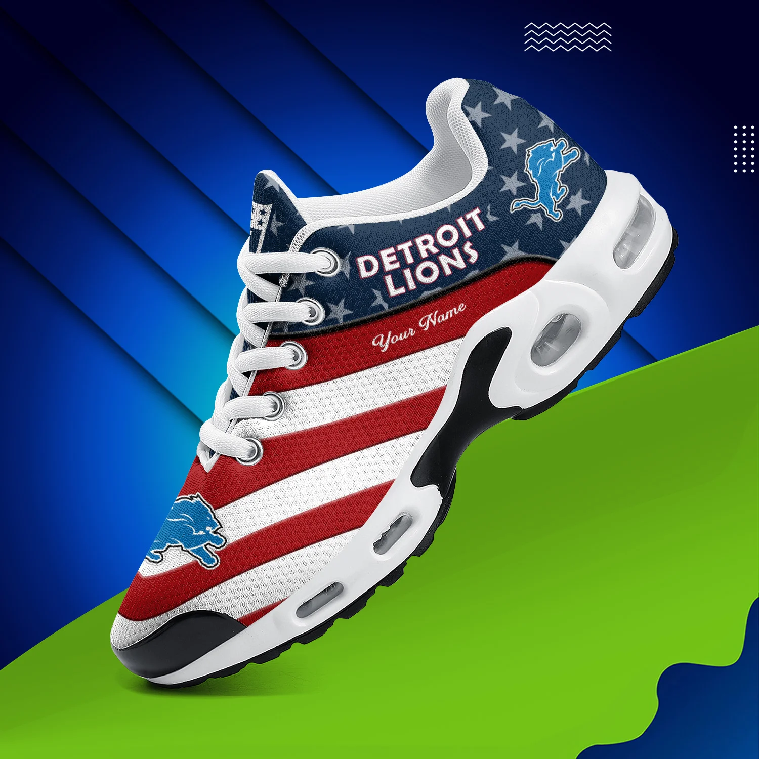 Detroit Lions Air Max Plus Shoes Sneakers For Men And Women - Image 2