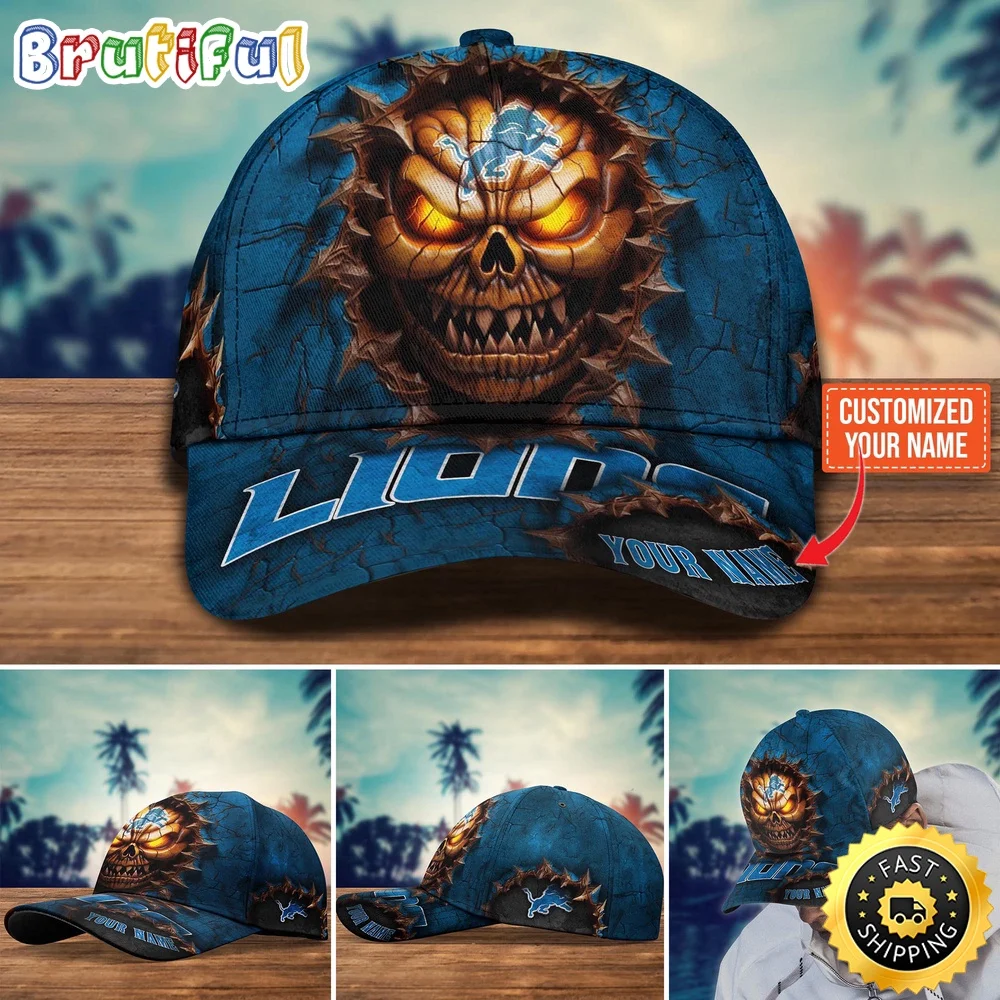 Detroit Lions Baseball Cap Halloween Custom Cap For This Season