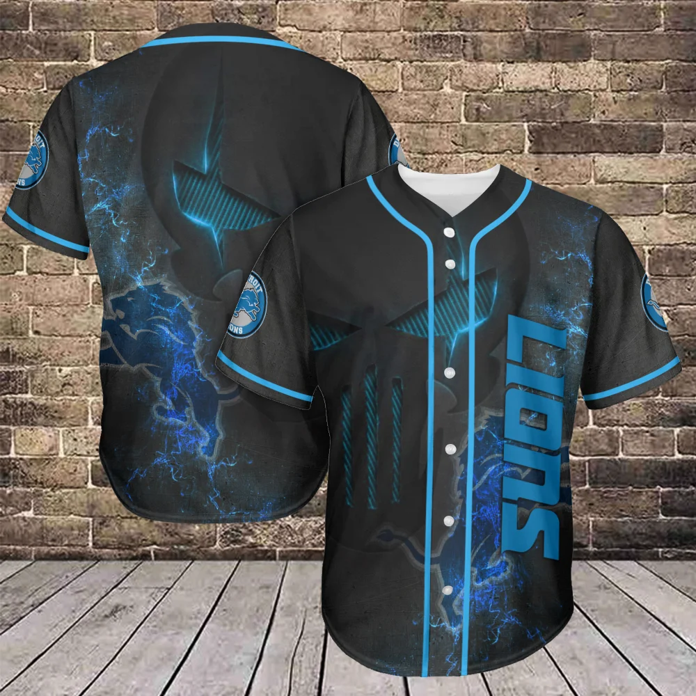 Detroit Lions Baseball Jersey Azcbjs133