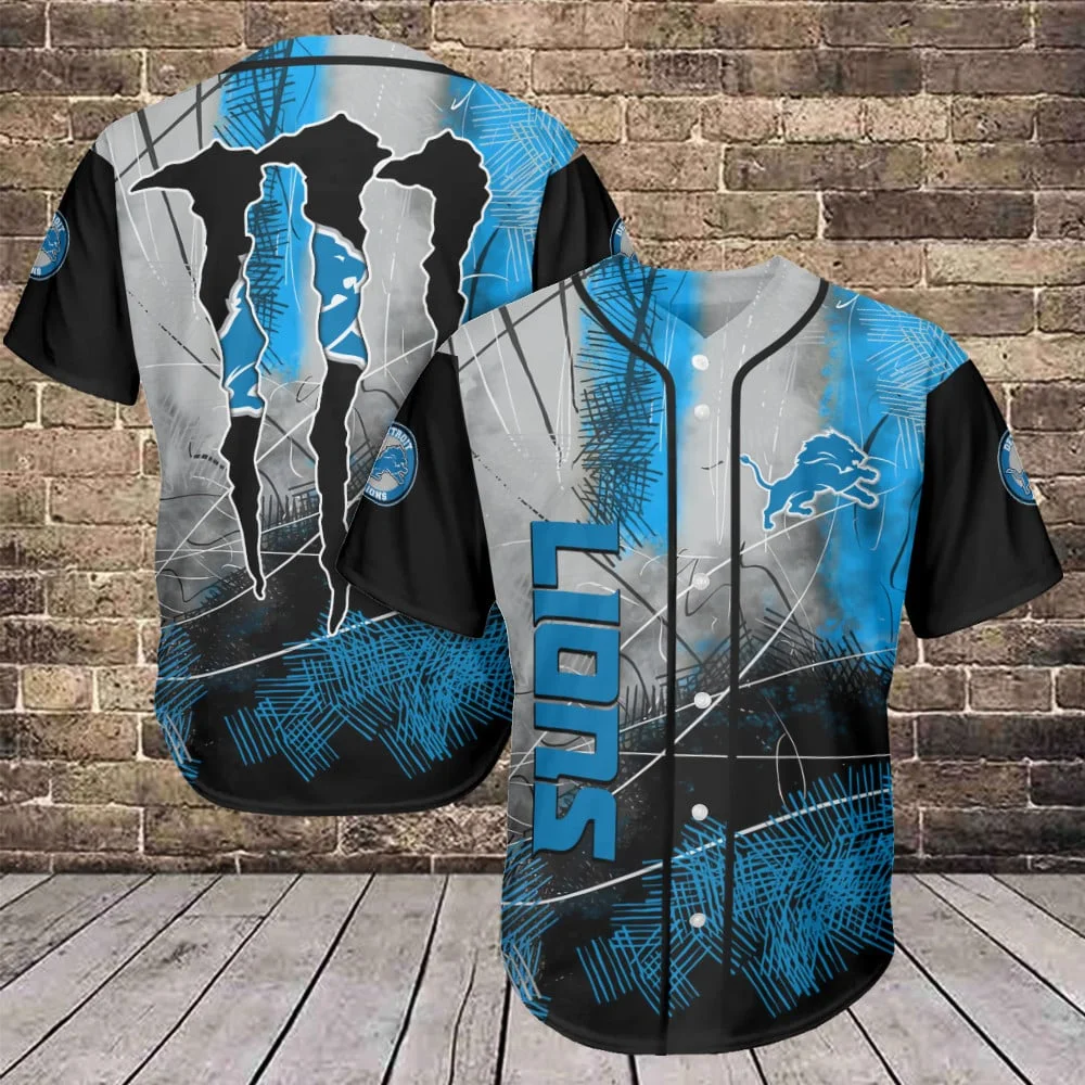 Detroit Lions Baseball Jersey Azcbjs303