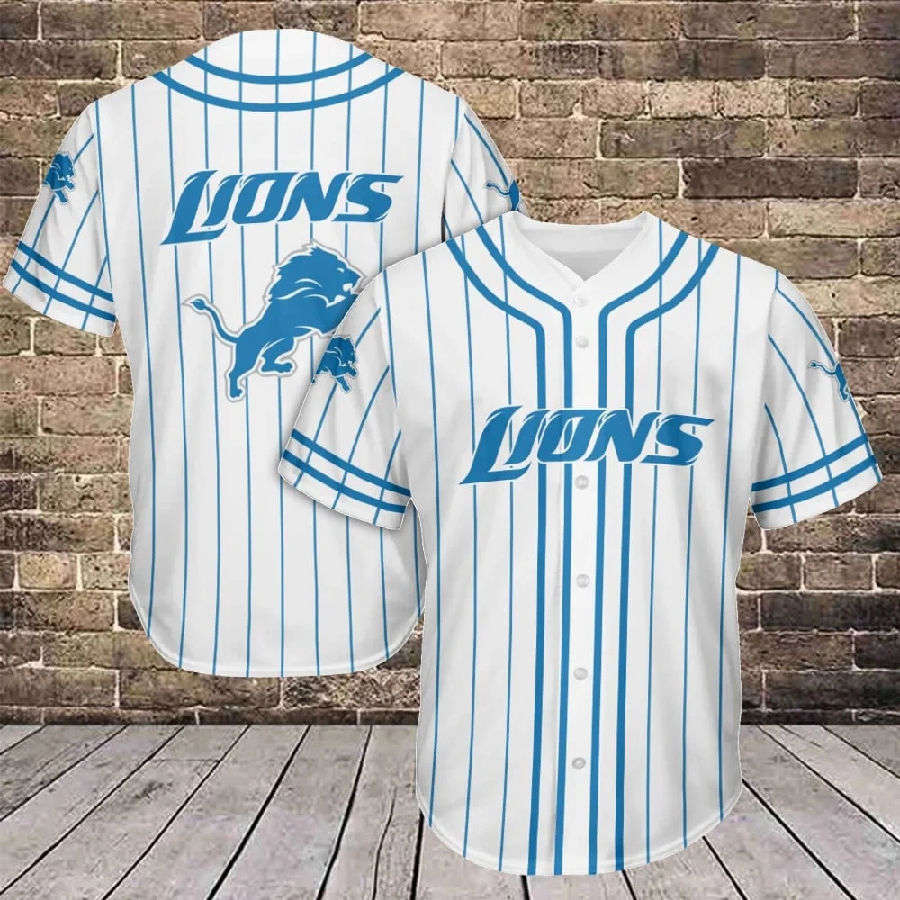 Detroit Lions Baseball Jersey Style4041