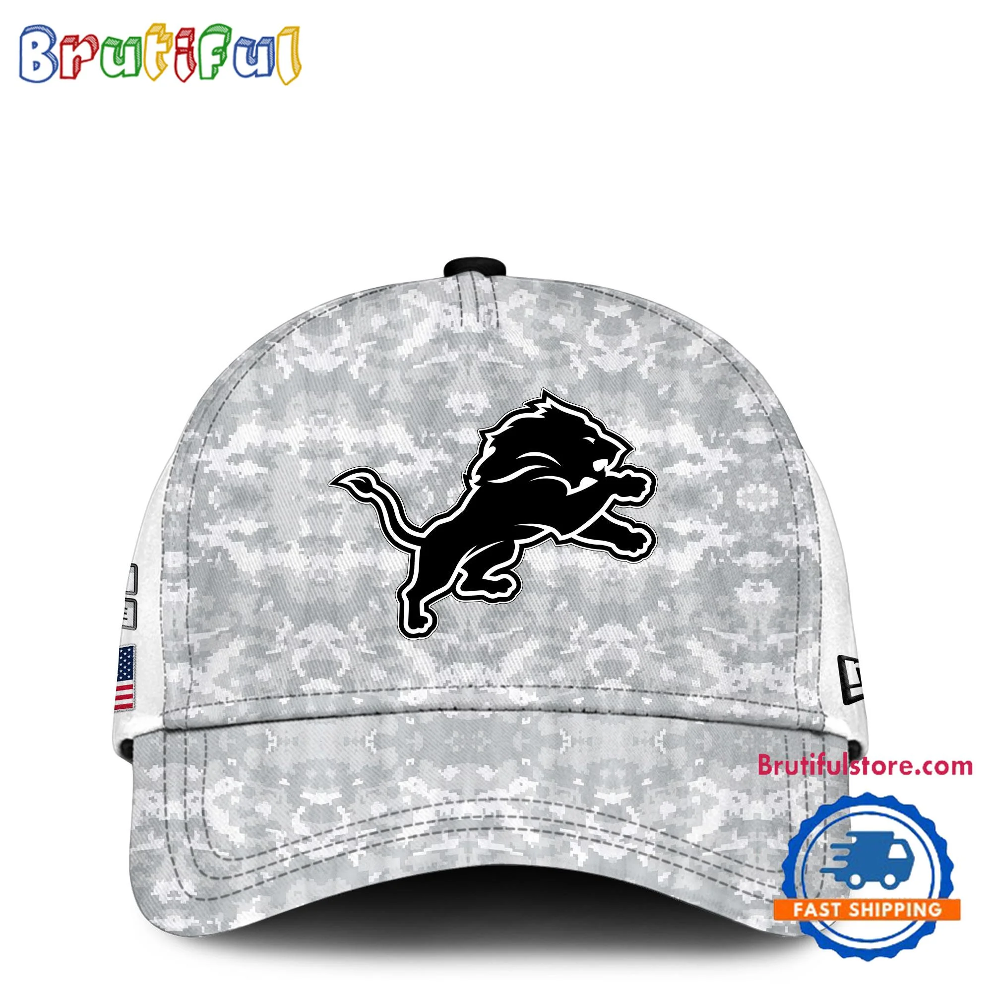 Detroit Lions Camo 2024 Salute to Service Club Veterans Limited Baseball Cap