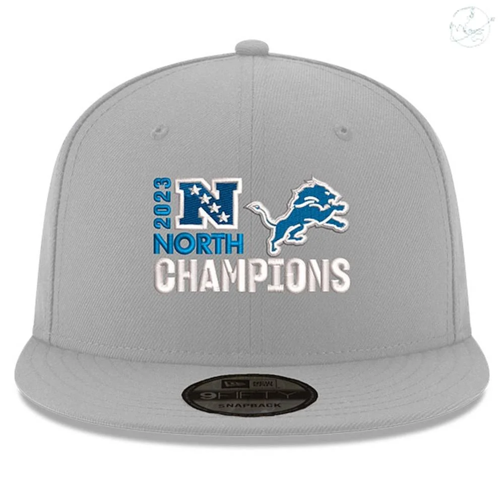 Detroit Lions Gray 2023 NFC North Division Champions Snapback Hat