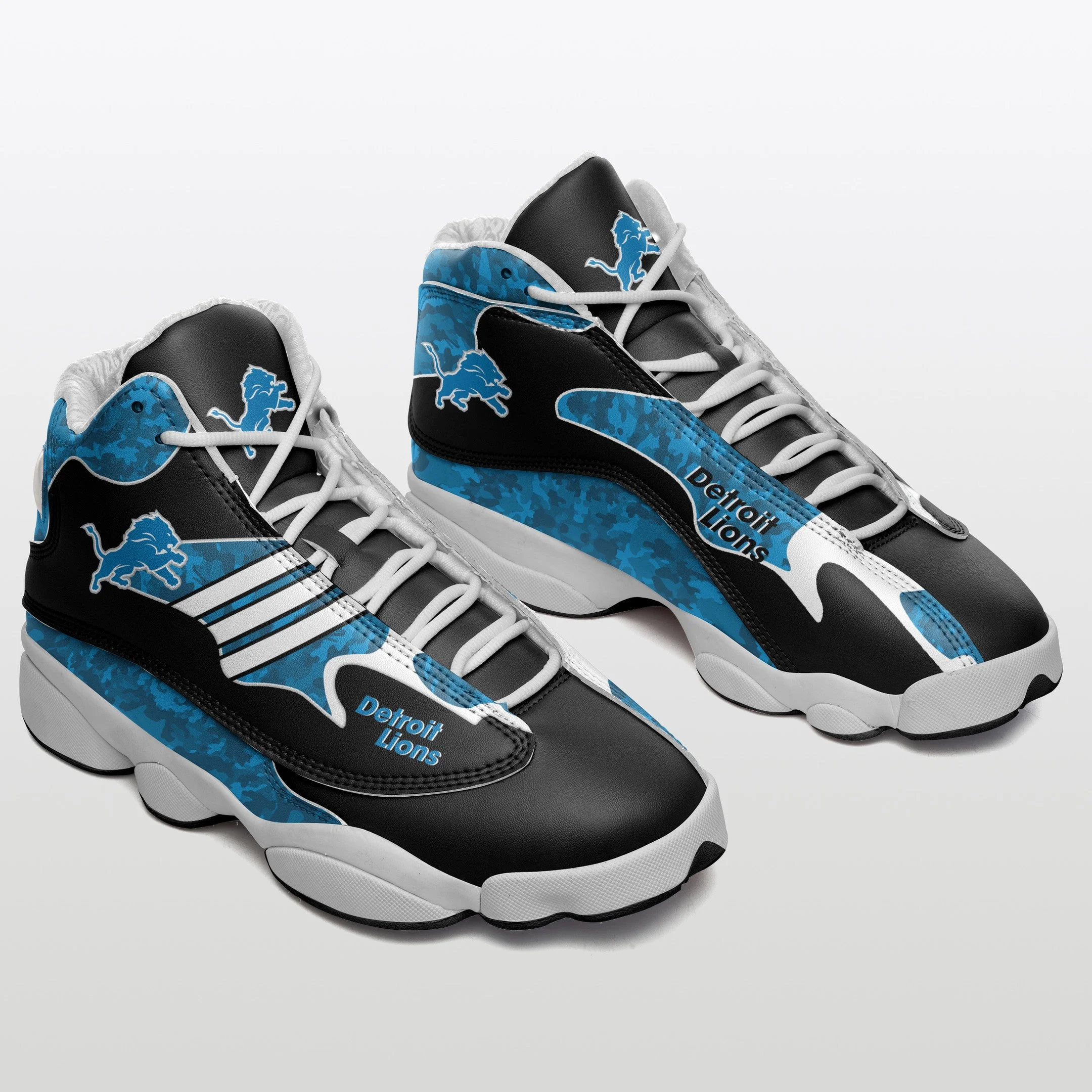 Detroit Lions NFL AJ13 Sneakers Shoes For Men And Women 15