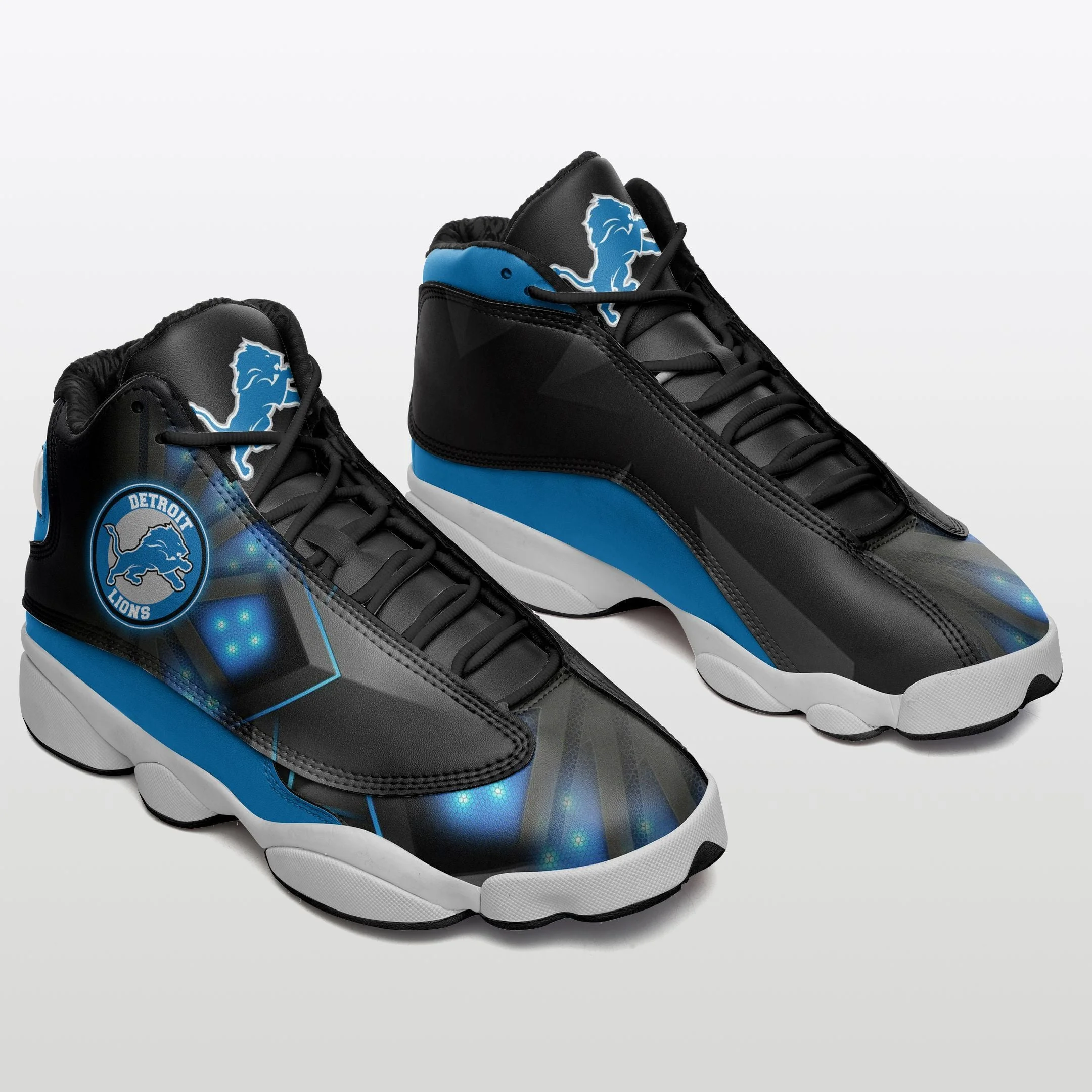 Detroit Lions NFL AJ13 Sneakers Shoes For Men And Women 4