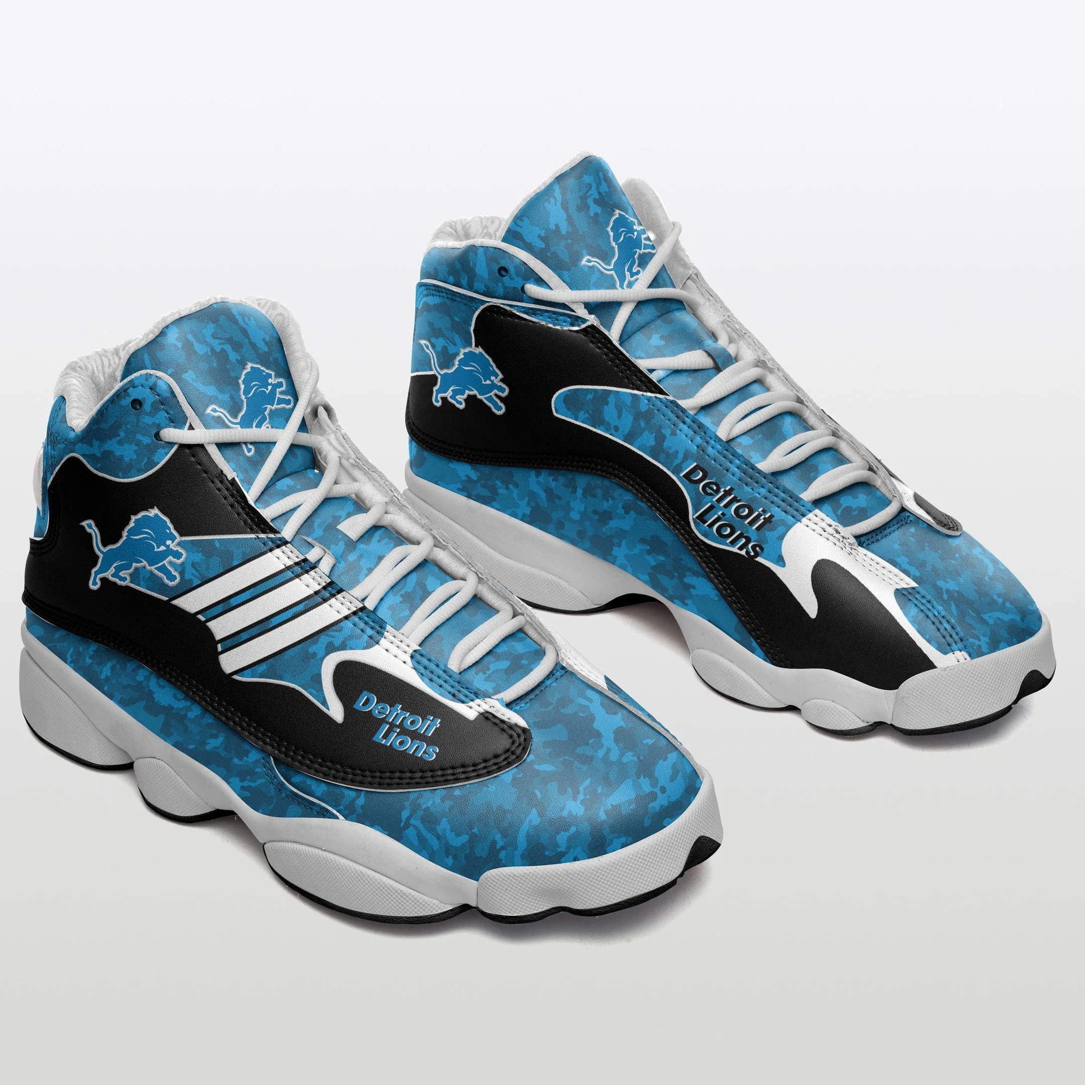 Detroit Lions NFL AJ13 Sneakers Shoes For Men And Women 18