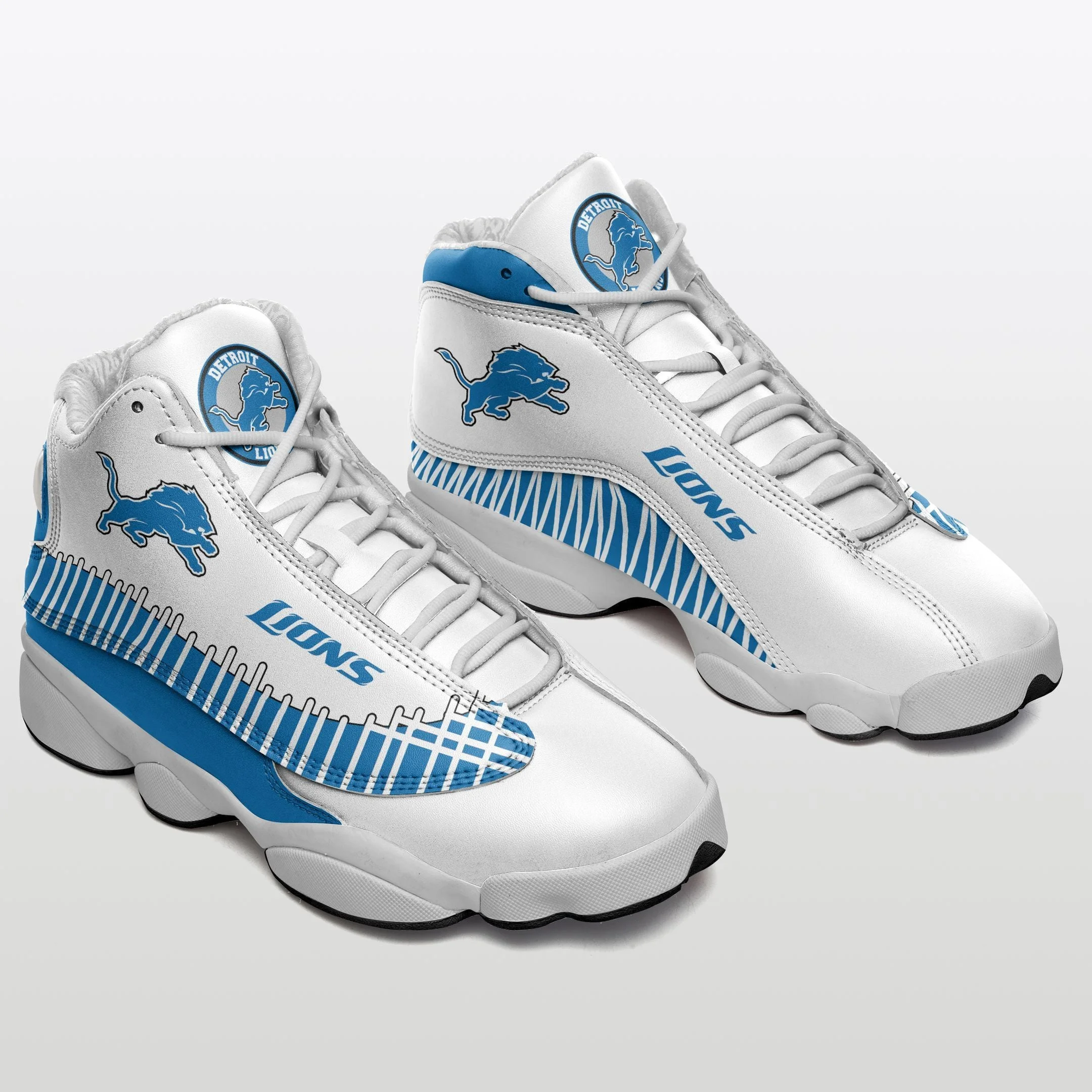 Detroit Lions NFL AJ13 Sneakers Shoes For Men And Women 8