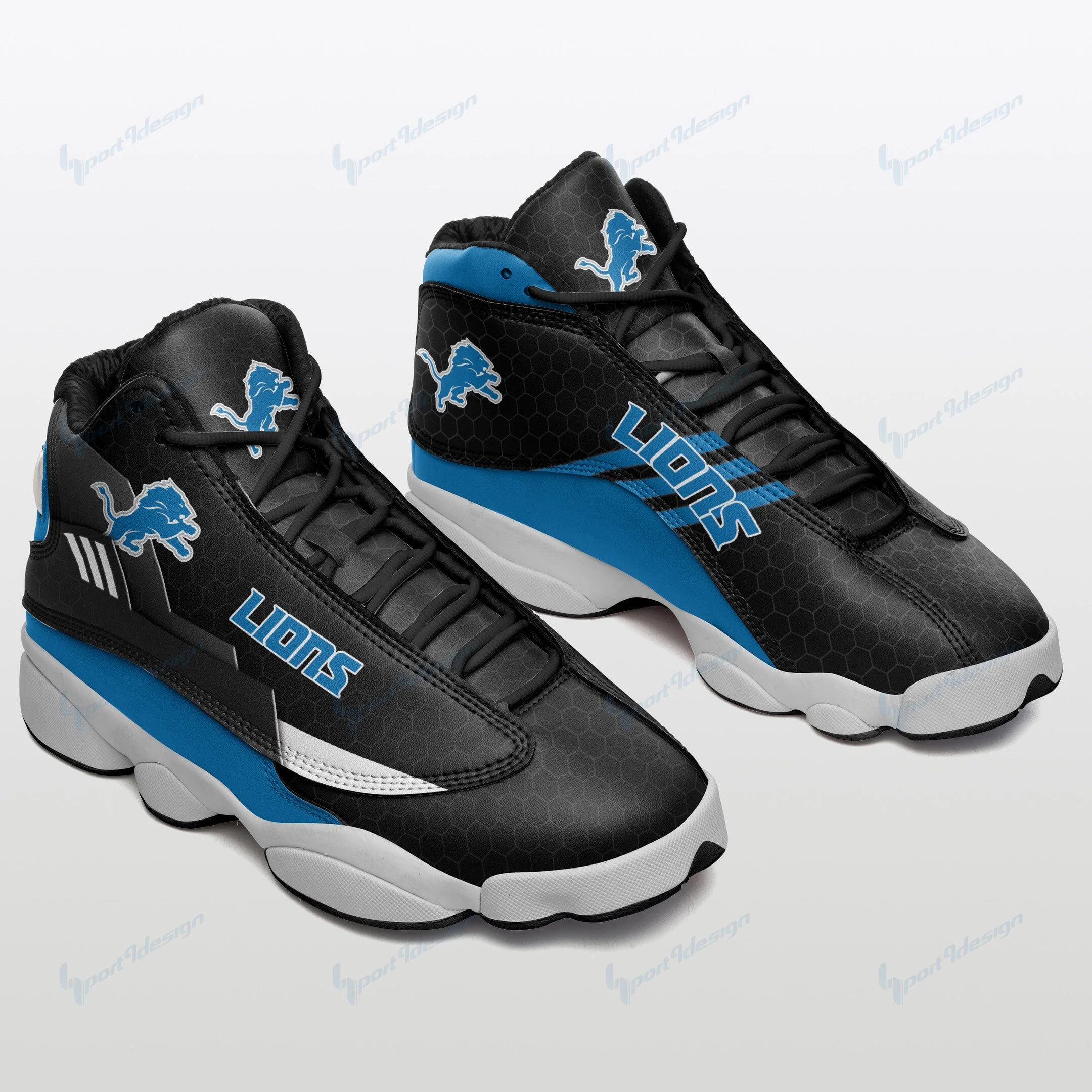 Detroit Lions NFL AJ13 Sneakers Shoes For Men And Women 6