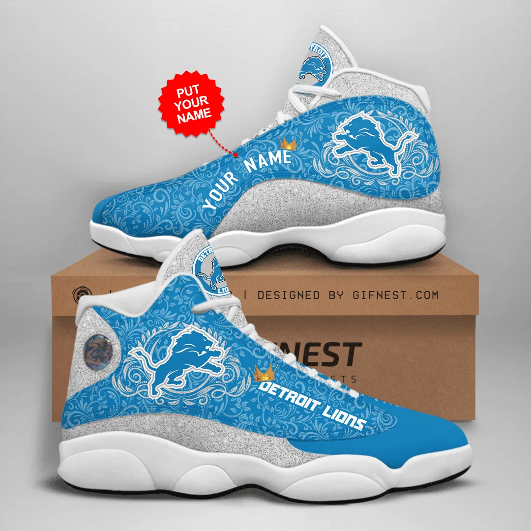 Detroit Lions NFL AJ13 Sneakers Shoes For Men And Women 14