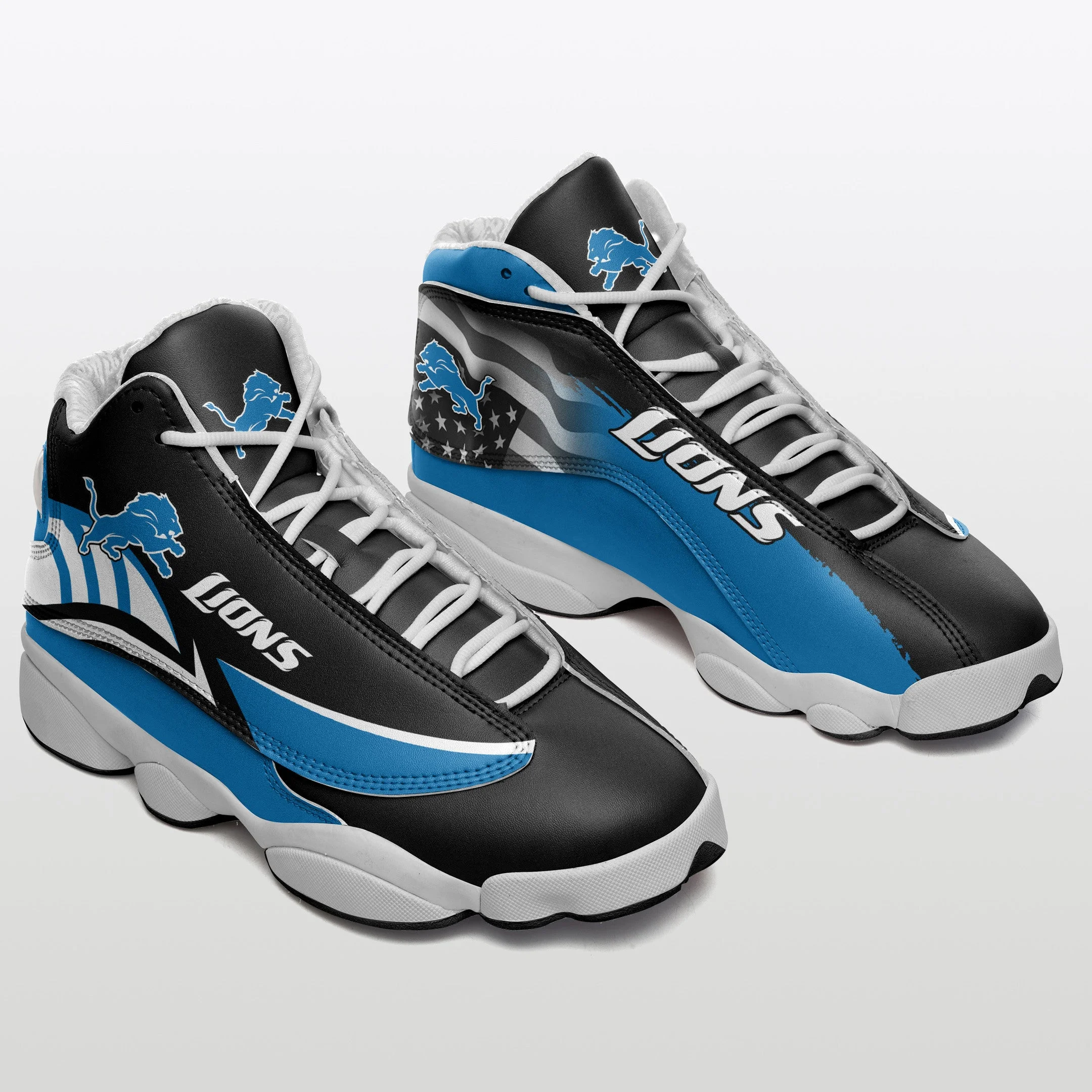 Detroit Lions NFL AJ13 Sneakers Shoes For Men And Women 9