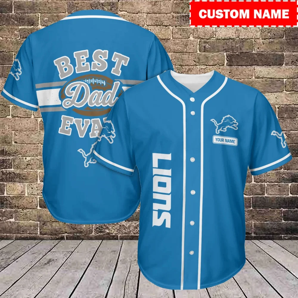 Detroit Lions Personalized Baseball Jersey 775