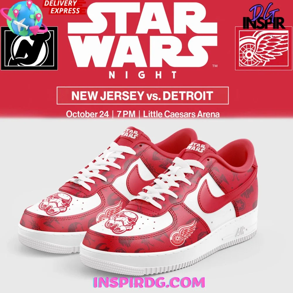 Detroit Red Wings x Star Wars Night 2024 Air Force 1