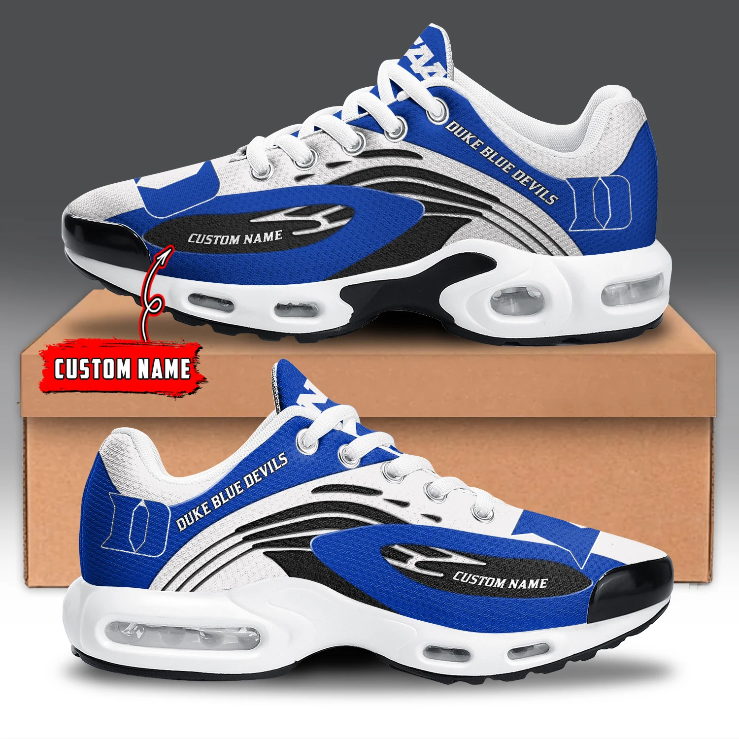 Duke Blue Devils Air Max Plus Shoes Sneakers For Men And Women