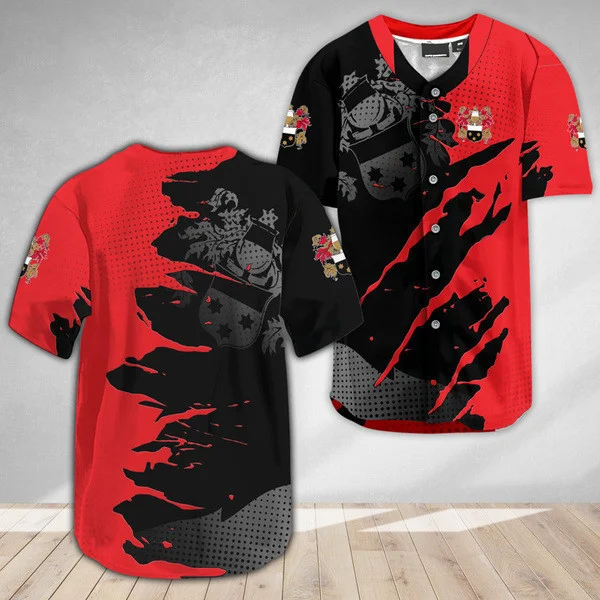 Duvel Beer Metal Crack Pattern Baseball Jersey Style6643