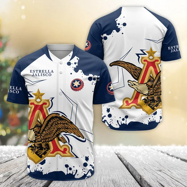 Estrella Jalisco Anheuser Eagle Logo Baseball Jersey Style4128