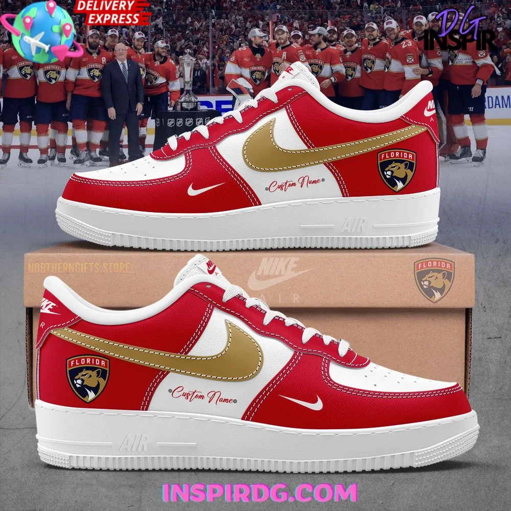Florida Panthers Custom Name Premium Air Force 1 Shoes