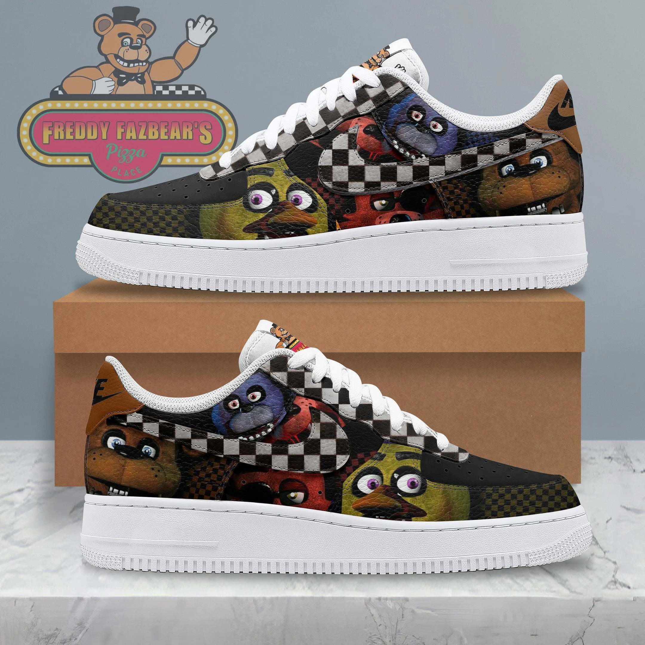 Freddy Fazbear Pizzeria Simulator Air Low-Top Sneakers Shoes For Men And Women
