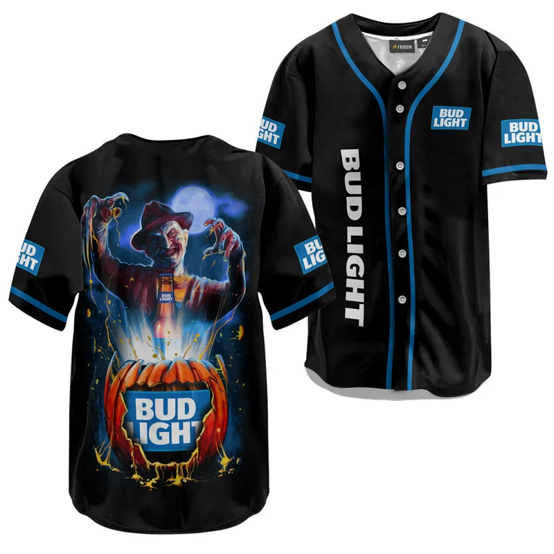 Freddy Krueger Bud Light Halloween Baseball Jersey Style6468