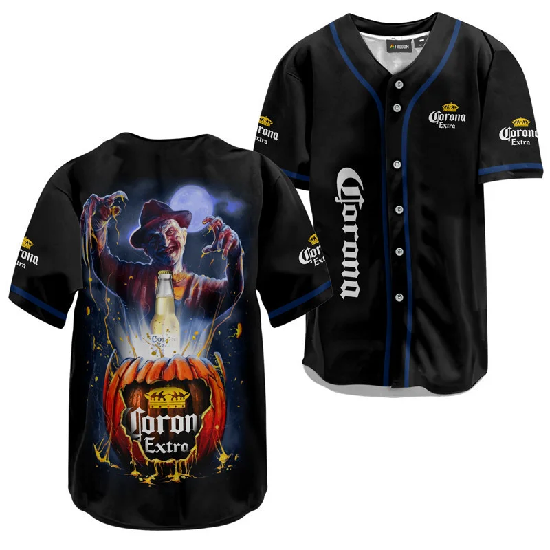 Freddy Krueger Corona Extra Halloween Baseball Jersey Style4482