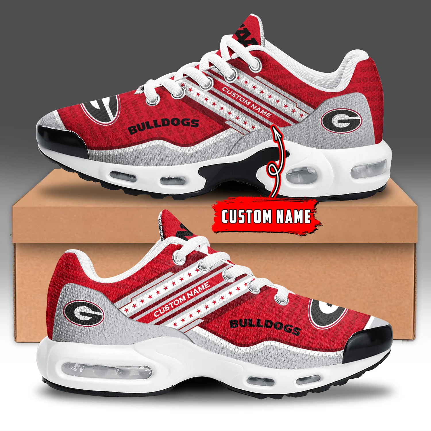 Georgia Bulldogs Air Max Plus Shoes Sneakers For Men And Women