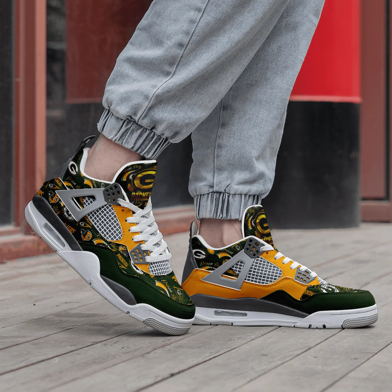 Green Bay Packers AJ4 Sneakers 10