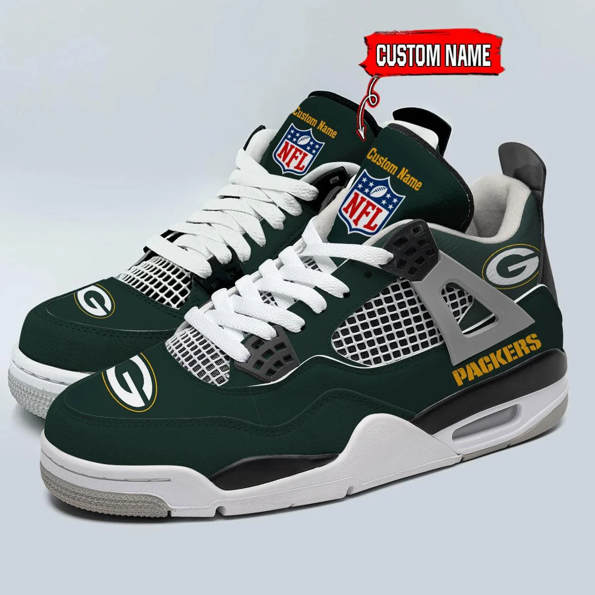 Green Bay Packers AJ4 Sneakers 2