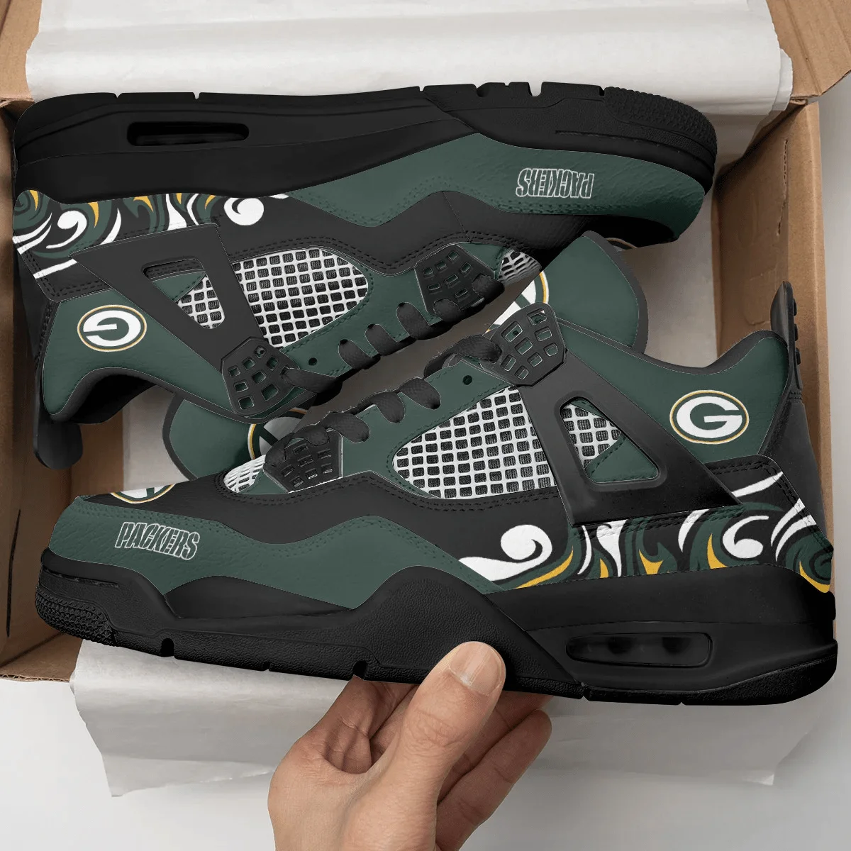 Green Bay Packers AJ4 Sneakers 4