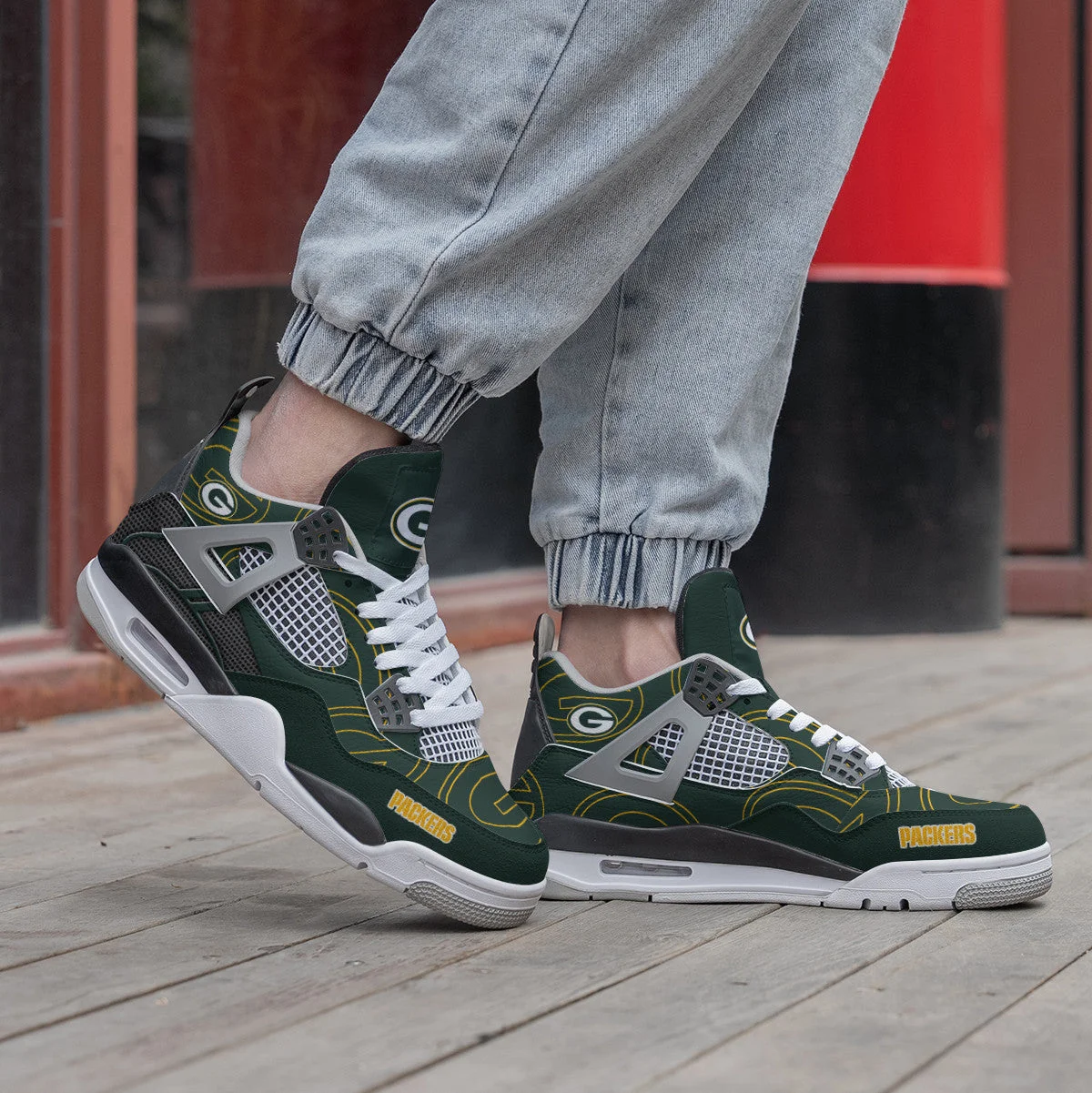 Green Bay Packers AJ4 Sneakers 5