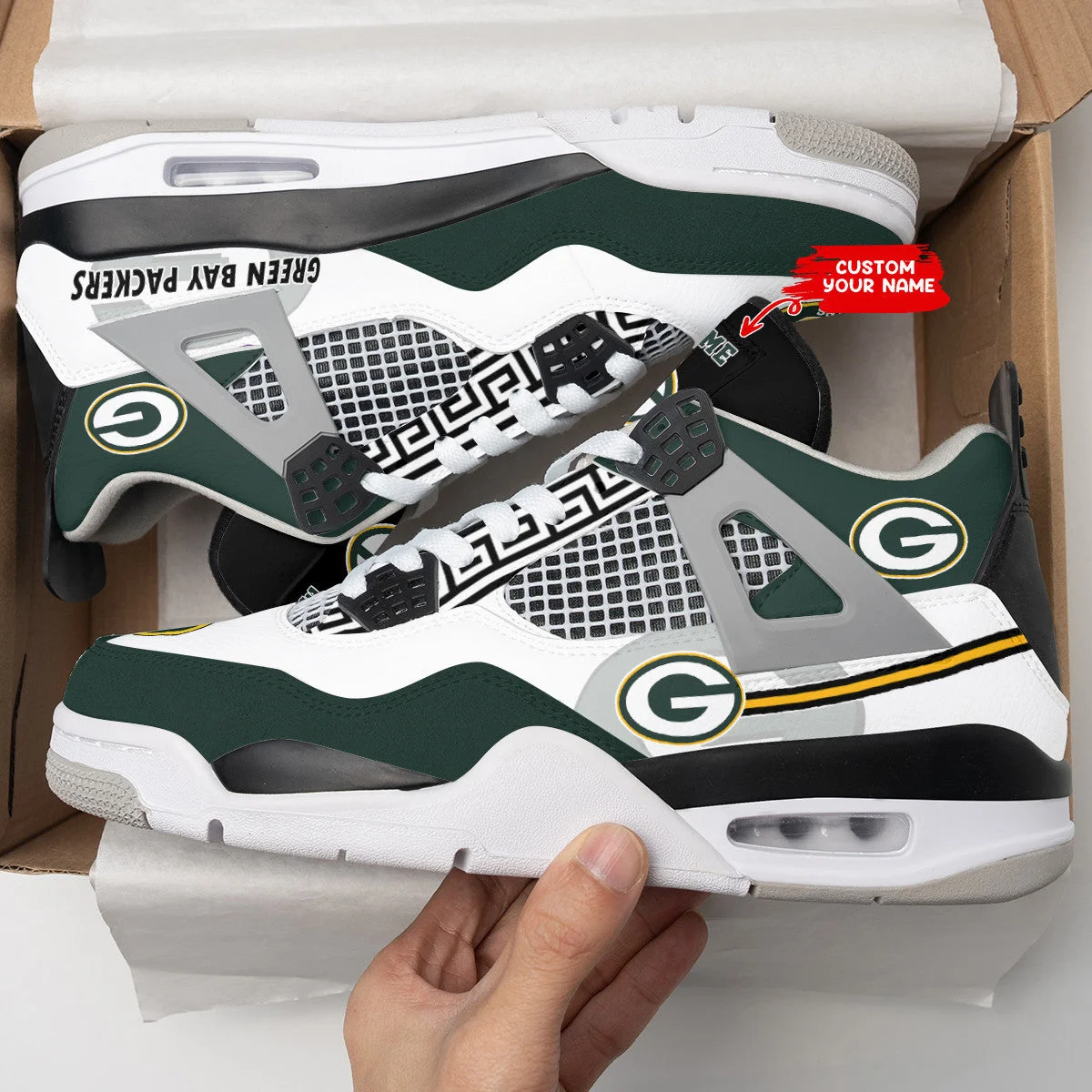 Green Bay Packers AJ4 Sneakers 6