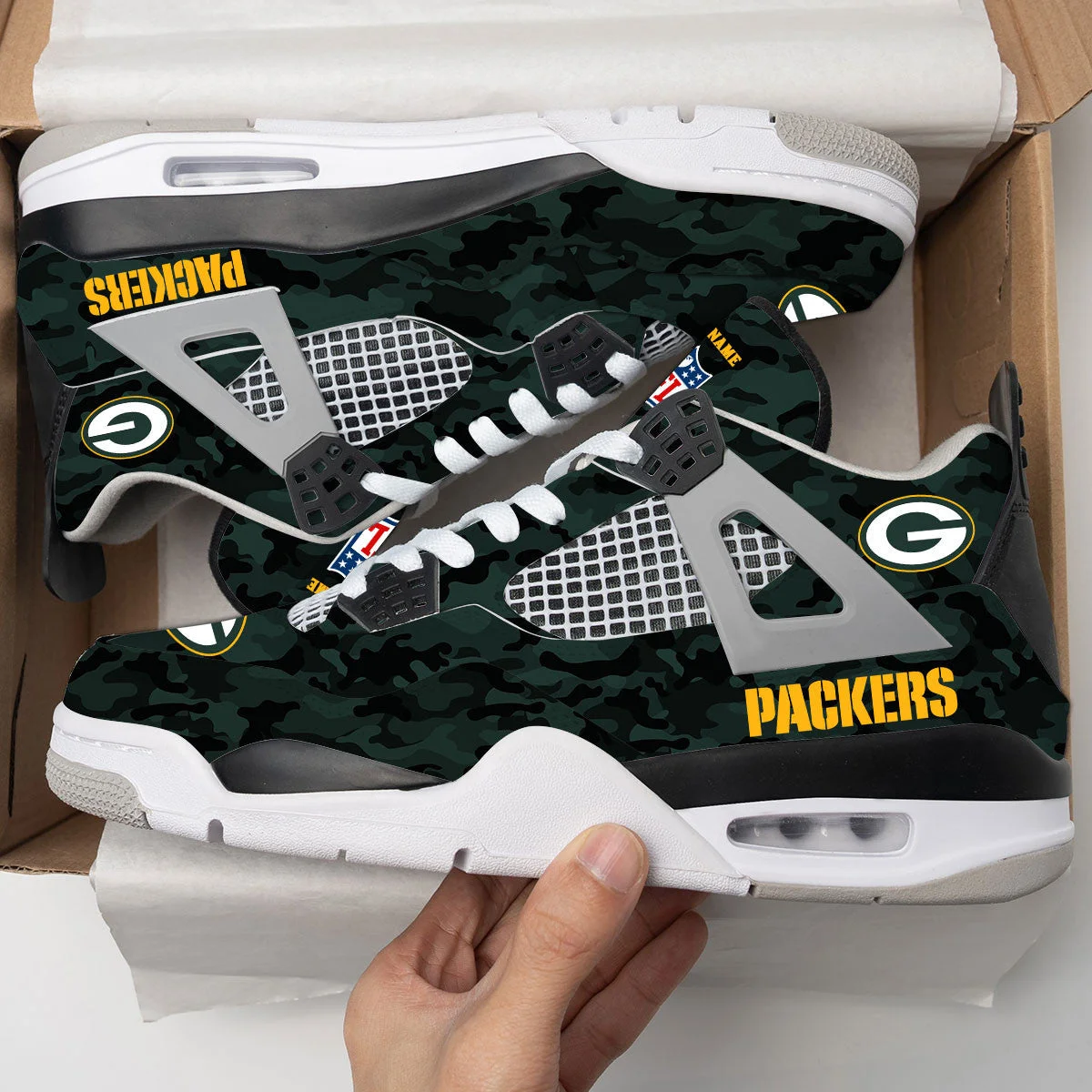 Green Bay Packers AJ4 Sneakers 9