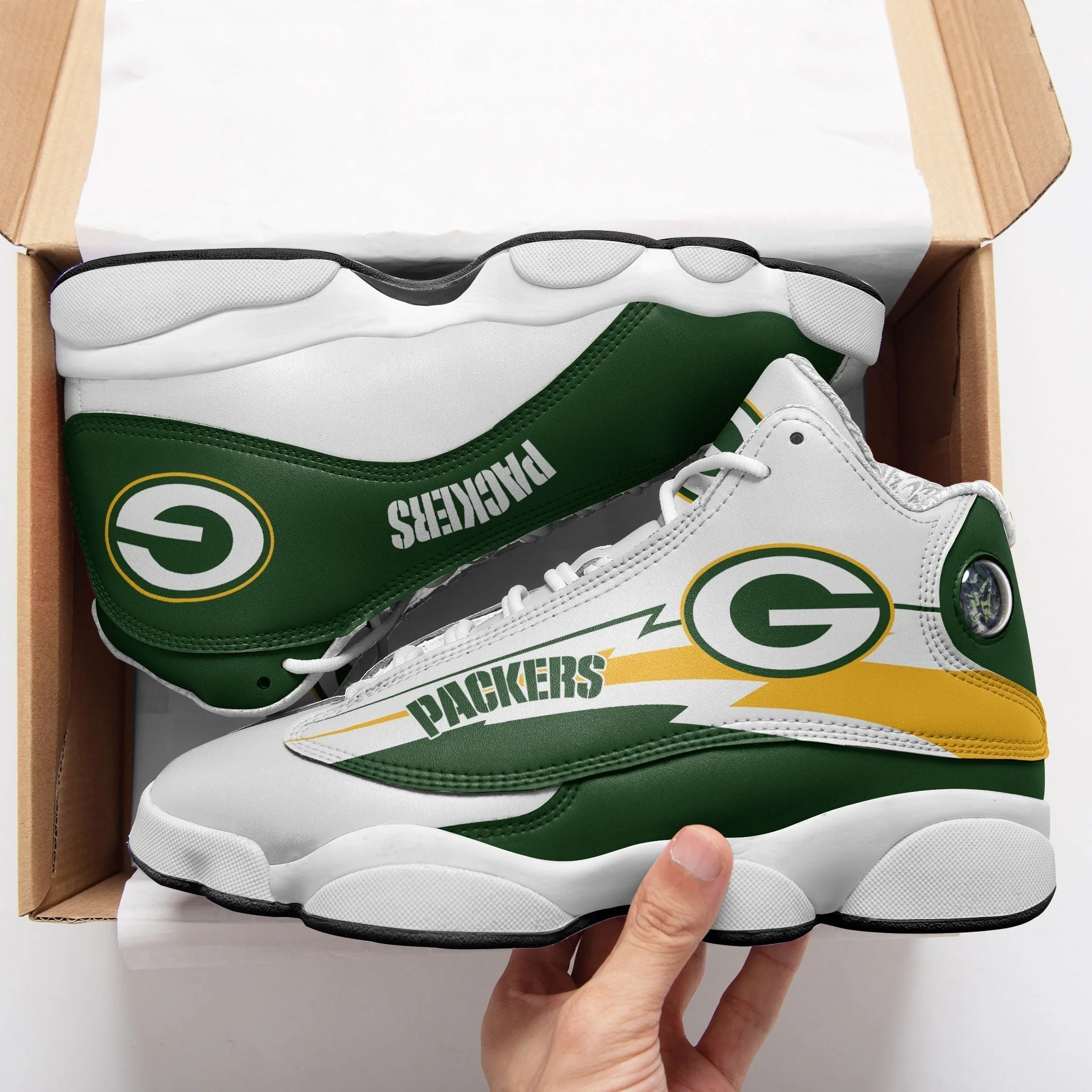 Green Bay Packers NFL AJ13 Sneakers Shoes For Men And Women 34