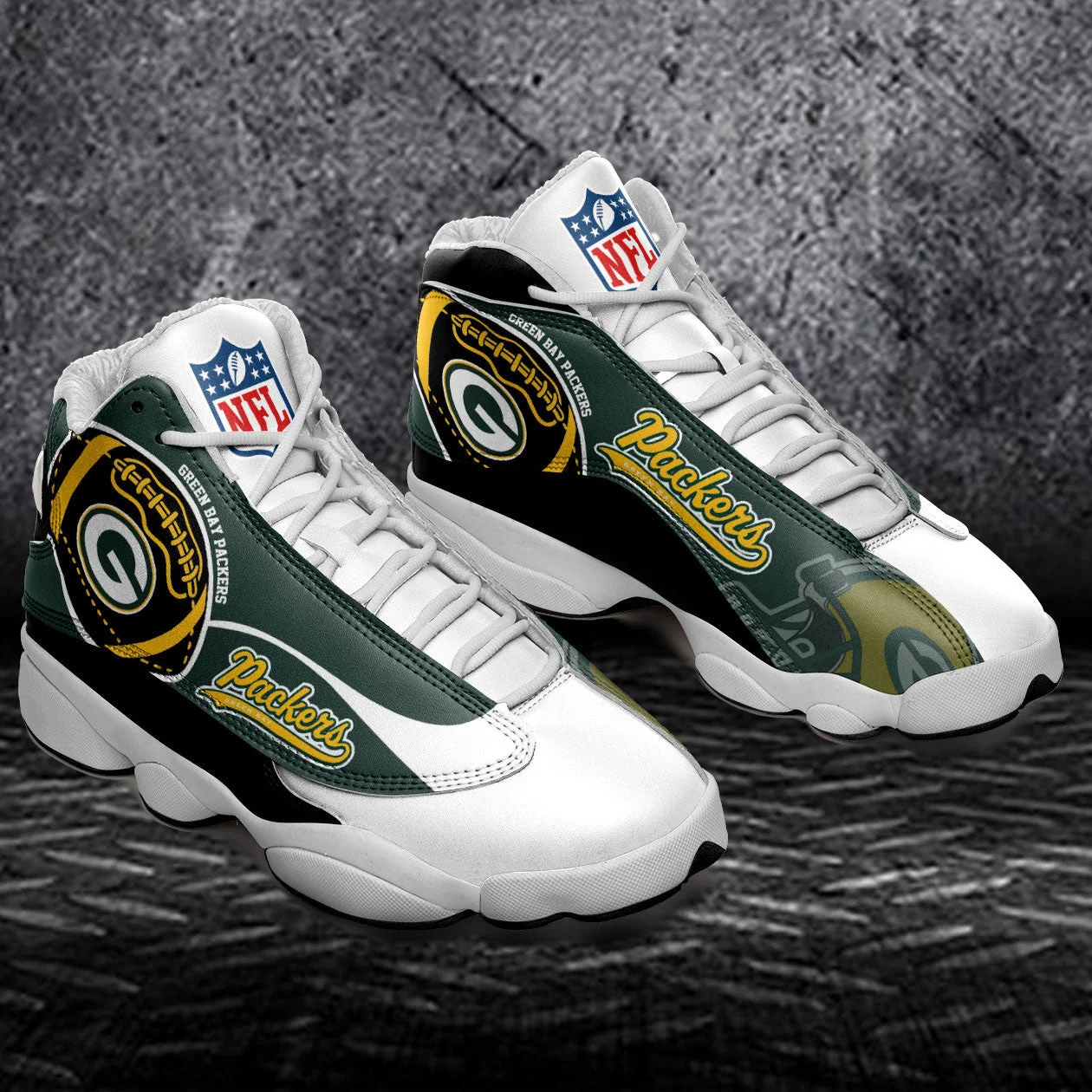 Green Bay Packers NFL AJ13 Sneakers Shoes For Men And Women 13