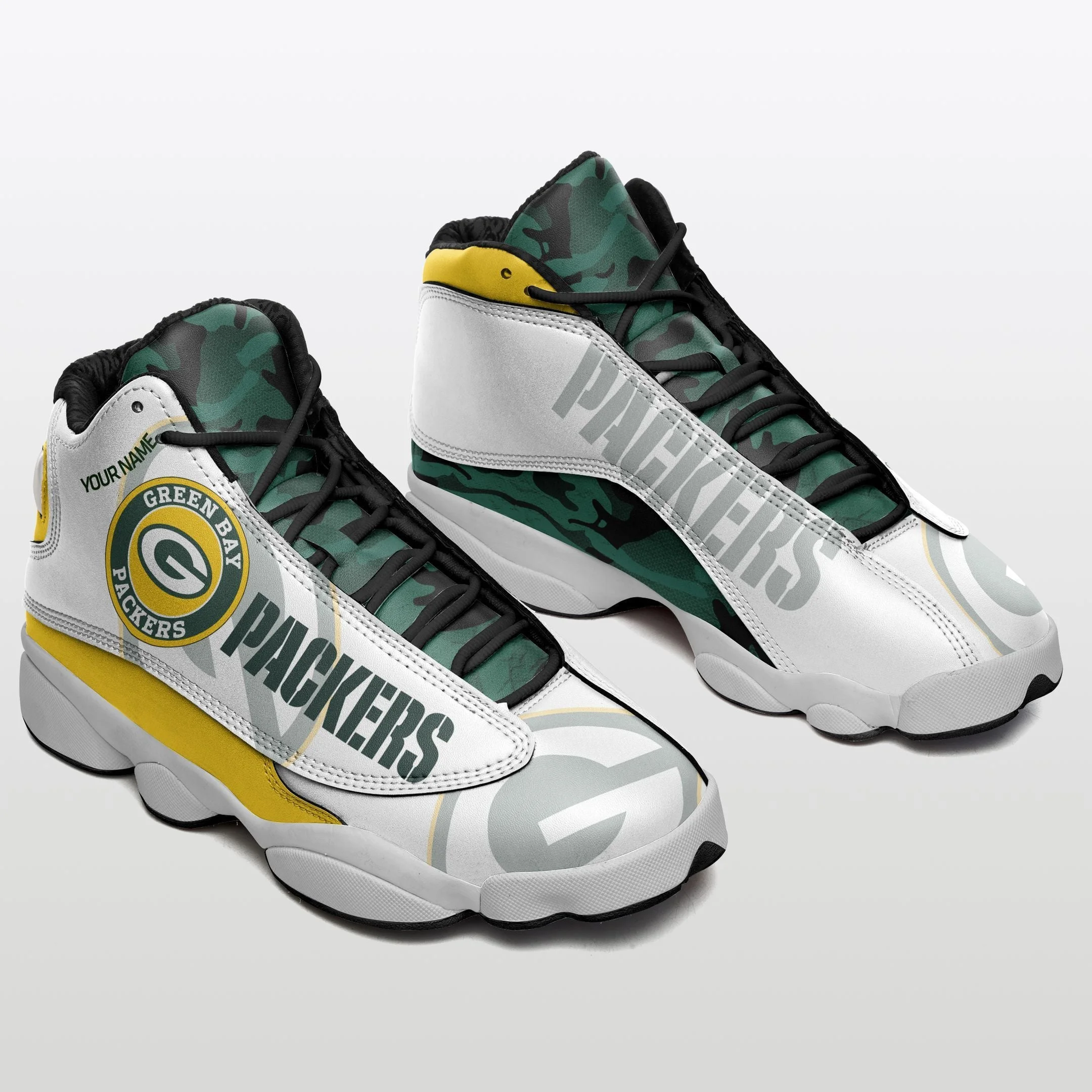 Green Bay Packers NFL AJ13 Sneakers Shoes For Men And Women 5