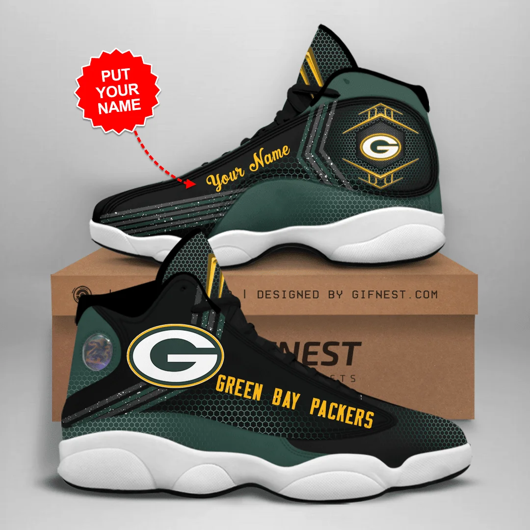Green Bay Packers NFL AJ13 Sneakers Shoes For Men And Women 2