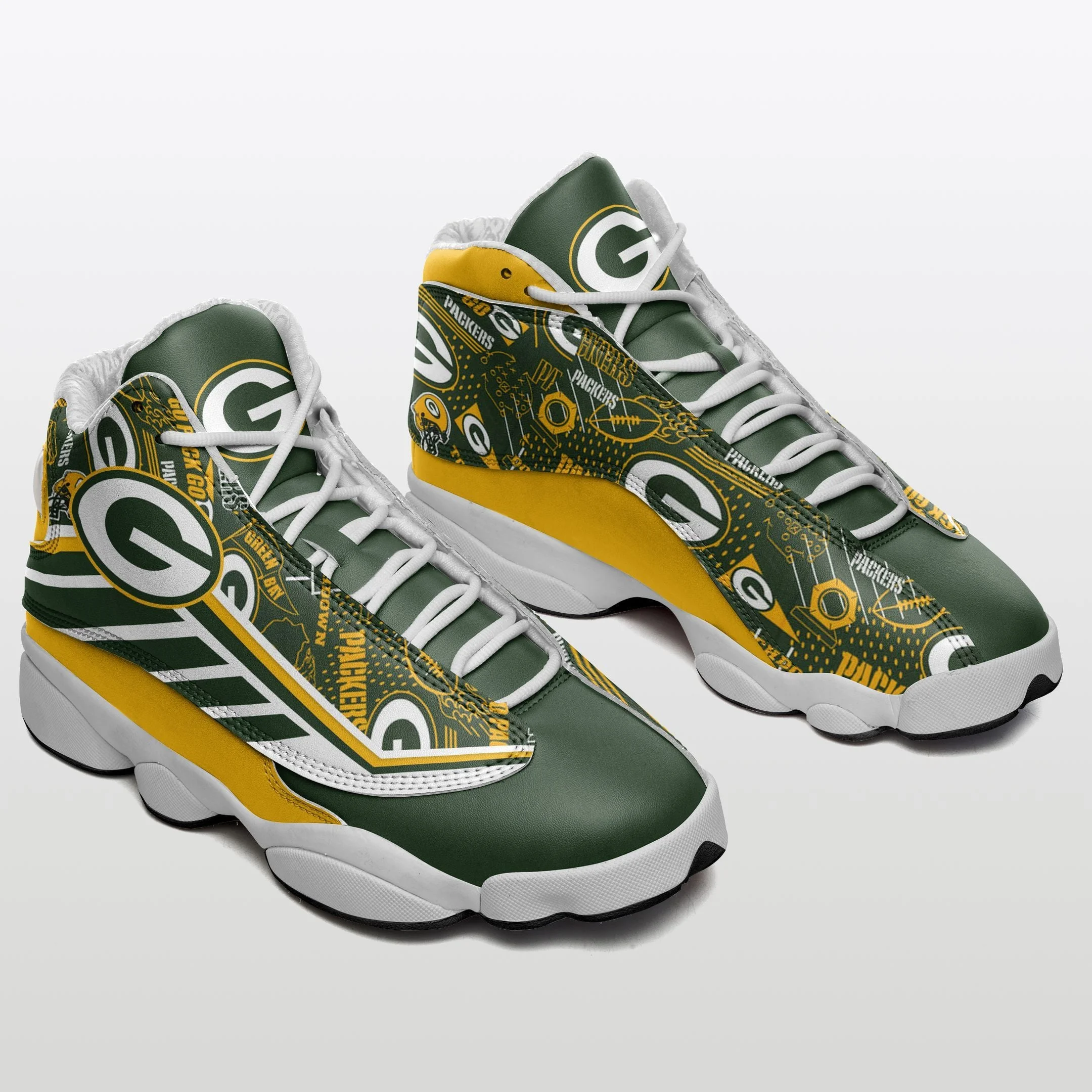 Green Bay Packers NFL AJ13 Sneakers Shoes For Men And Women 33