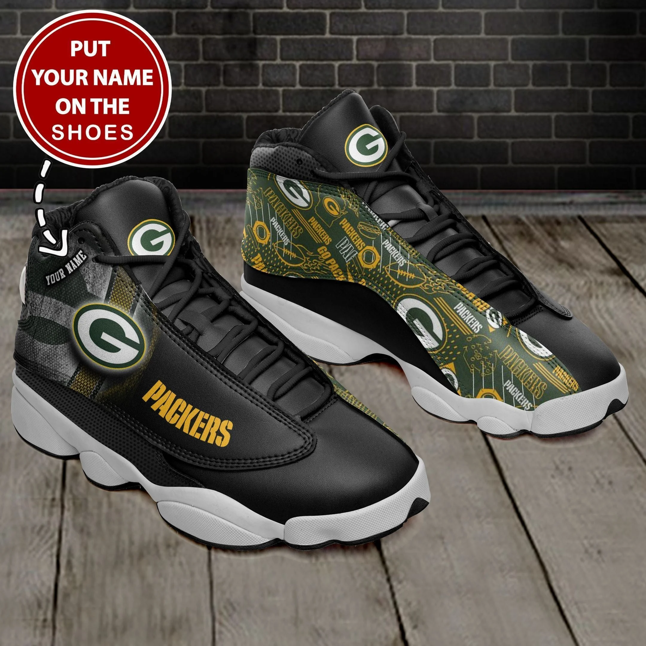 Green Bay Packers NFL AJ13 Sneakers Shoes For Men And Women 17